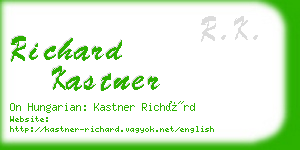 richard kastner business card